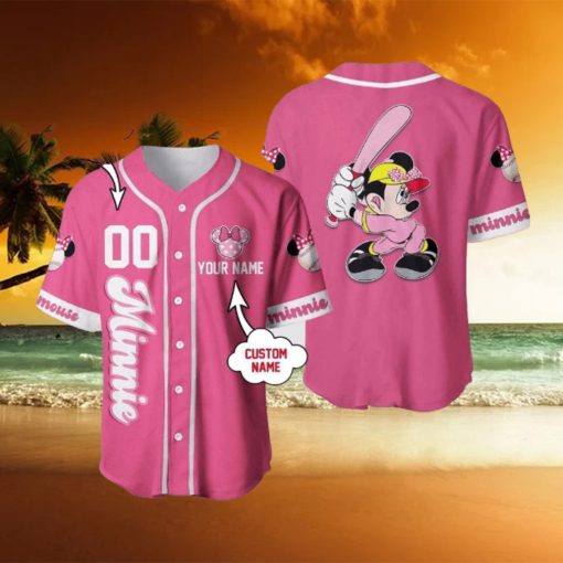 Custom Name And Number Mickey Cartoon Baseball Jersey Shirt