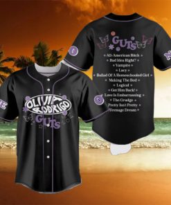 Custom Name And Number Olivia Rodrigo Guts Album Tracklist Baseball Jersey Shirt