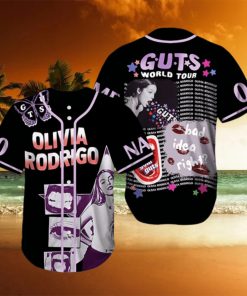 Custom Name And Number Olivia Rodrigo Guts World Tour Baseball Jersey Shirt