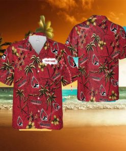 Custom Name Ball State Cardinals Aloha 3D Hawaiian Shirt Gold Flower Vintage For Beach