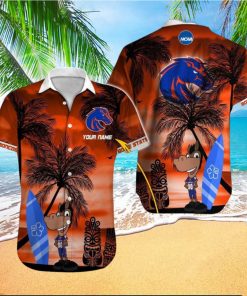 Custom Name Boise State Broncos NCAA Bold Logo Aloha Hawaiian Shirt