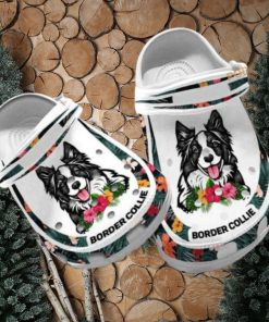 Custom Name Border Collie Dog Moms Puppy Crocs Dog Lovers