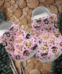 Custom Name Chihuahua Floral Puppy Crocs Dog Mom Gift