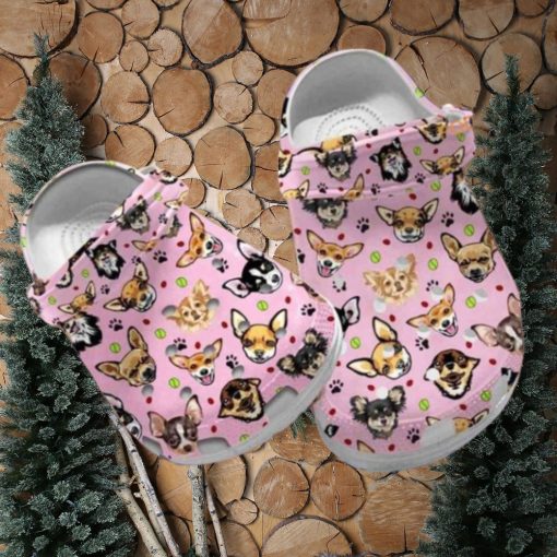 Custom Name Chihuahua Floral Puppy Crocs Dog Mom Gift