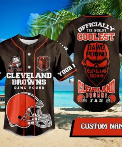Custom Name Cleveland Browns Dawg Pound Offically The World’s Coolest Cleveland Browns Fan Baseball Jersey