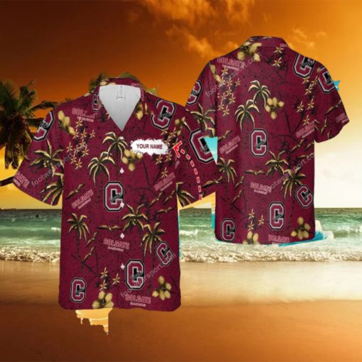 Custom Name Colgate Raiders 3D Hawaiian Shirt Gold Flower Vintage All Over Print Gift For Fans