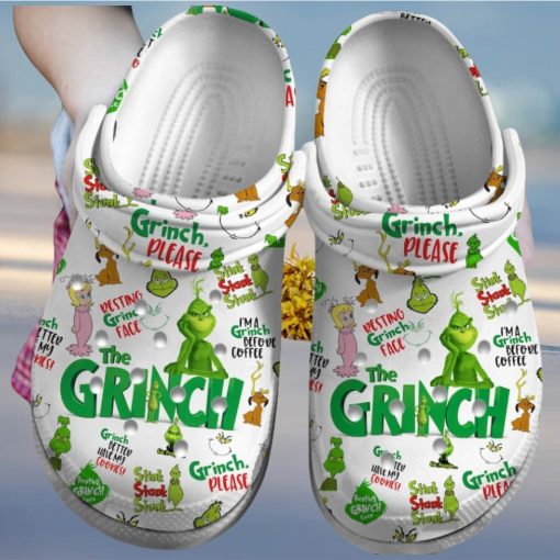 Custom Name Grinch Christmas Shoes Crocs