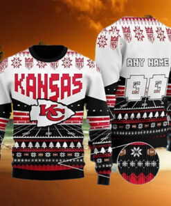 Custom Name Kansas City Chiefs Ugly Christmas Sweater