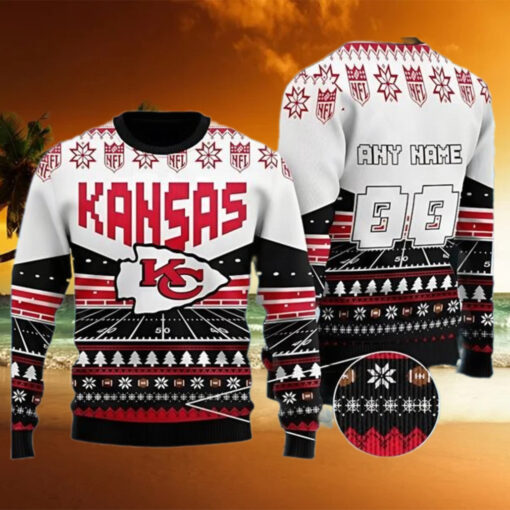 Custom Name Kansas City Chiefs Ugly Christmas Sweater