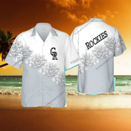 Custom Name MLB Colorado Rockies Exotic New AOP Hawaiian Shirt Flower Men And Women Gift