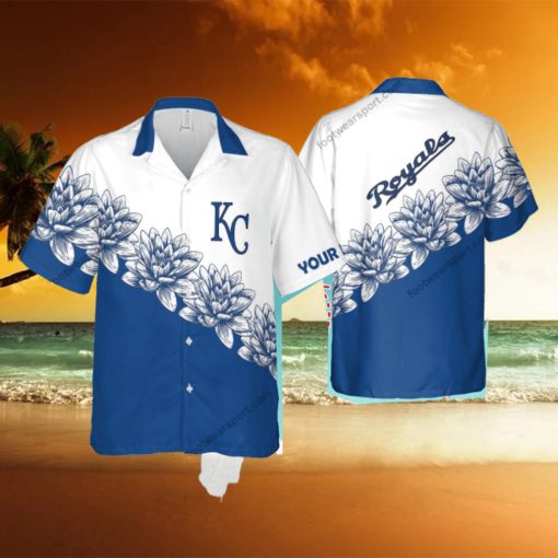 Custom Name MLB Kansas City Royals Souvenir New Beach Hawaiian Shirt Flower For Men And Women