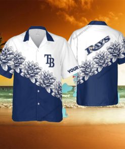 Custom Name MLB Tampa Bay Rays Natural New Beach Hawaiian Shirt Flower Gift For Fans
