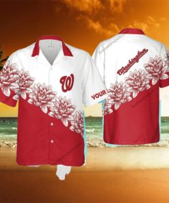 Custom Name MLB Washington Nationals New New 3D Hawaiian Shirt Flower For Summer