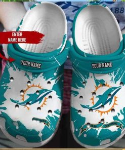 Custom Name Miami Dolphins Crocs Gift