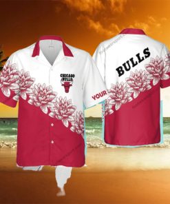 Custom Name NBA Chicago Bulls Unique 3D Hawaiian Shirt Flower Gift For Fans