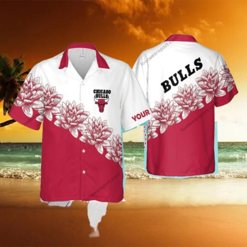 Custom Name NBA Chicago Bulls Unique 3D Hawaiian Shirt Flower Gift For Fans