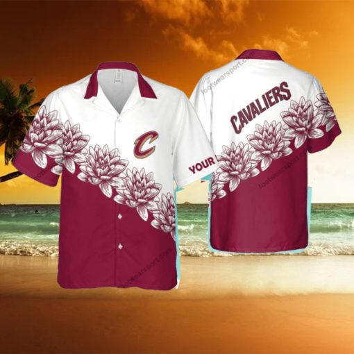 Custom Name NBA Cleveland Cavaliers Stylish New Aloha Hawaiian Shirt Flower For Men And Women