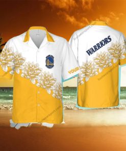 Custom Name NBA Golden State Warriors Best Logo 3D Hawaiian Shirt Flower For Men And Women