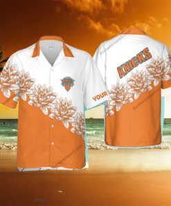 Custom Name NBA New York Knicks Traditional 3D Hawaiian Shirt Flower For Summer