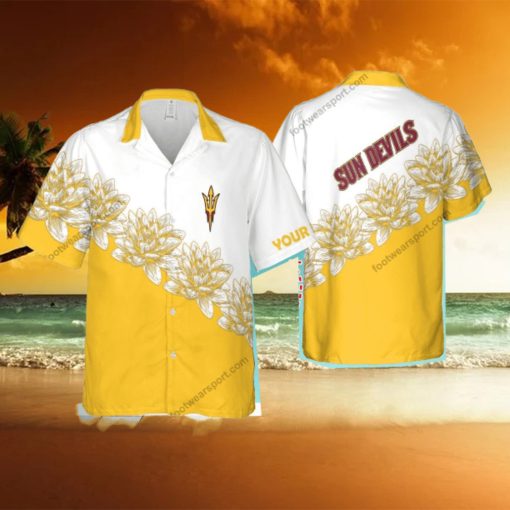 Custom Name NCAA Arizona State Sun Devils Paradise 3D Hawaiian Shirt Flower Men And Women Gift