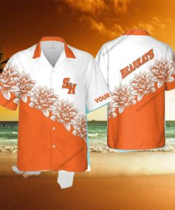 Custom Name NCAA Sam Houston Bearkats Vacation Wear Beach Hawaiian Shirt Flower For Men And Women