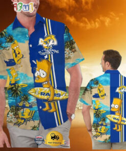 Custom Name NFL Los Angeles Rams Special Bart Simpson Tropical Hawaiian Shirt