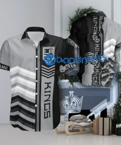 Custom Name NHL Los Angeles Kings Resort Logo AOP Hawaiian Shirt For Men And Women