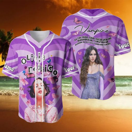 Custom Name Olivia Rodrigo Guts Full Date Tour 2024 Baseball Jersey Shirts