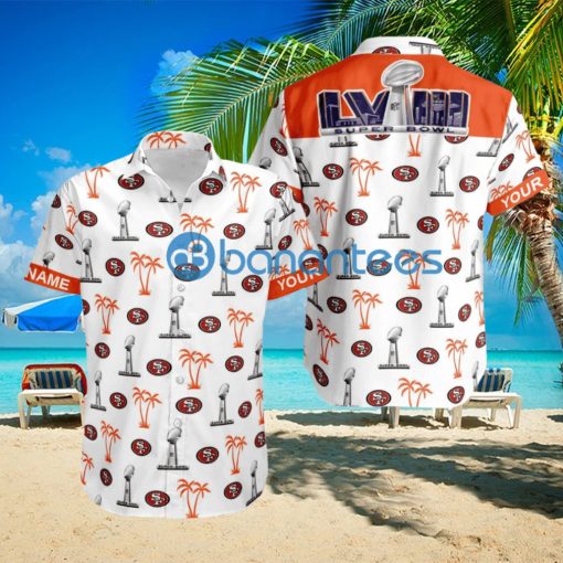 Custom Name Super Bowl LVIII San Francisco 49ers White Hawaiian Shirt Trends For Men Women Gift