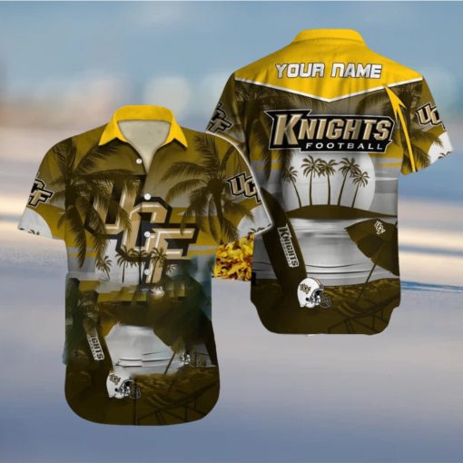 Custom Name UCF Knights NCAA Unique Logo All Over Print Hawaiian Shirt