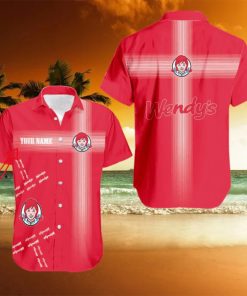 Custom Name WENDY’S Logo Brand New Palm Brand Beach Hawaiian Shirt For Men And Women