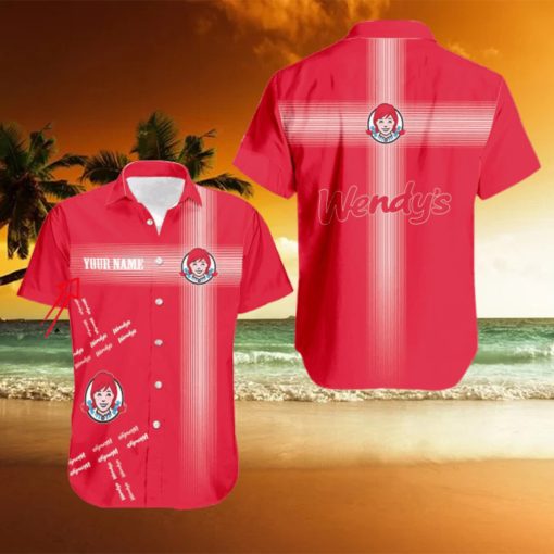 Custom Name WENDY’S Logo Brand New Palm Brand Beach Hawaiian Shirt For Men And Women