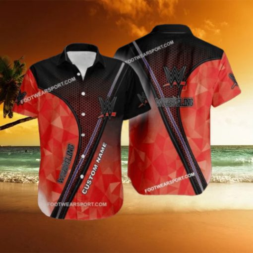 Custom Name WWE Wrestling Line 3D New Vintage Hot 3D Hawaiian Shirt For Men And Women