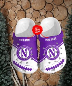 Custom Northwestern Wildcats Football NCAA Crocs Slippers