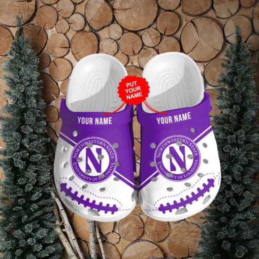 Custom Northwestern Wildcats Football NCAA Crocs Slippers