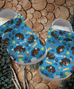 Custom Personalized Cute Dachshund Pattern Clog Crocs for Fans