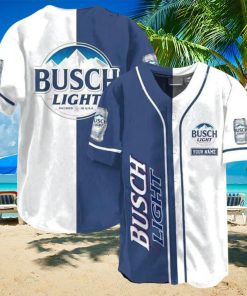 Custom Personalized White Busch Light Beer Baseball Jersey