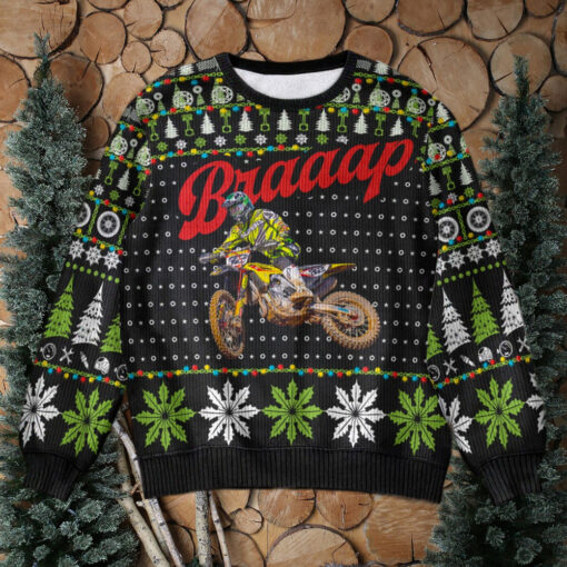 Custom Photo Gifts For Motorcross Lover Ugly Sweater