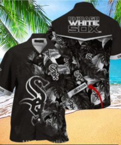 Customizable Chicago White Sox Black Floral Hawaiian Shirt