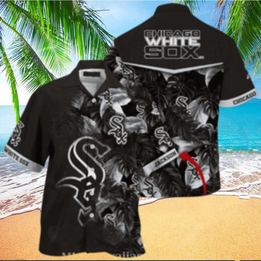 Customizable Chicago White Sox Black Floral Hawaiian Shirt