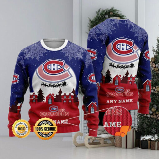 Customized Montreal Canadiens Ugly Christmas Sweater for Family Events