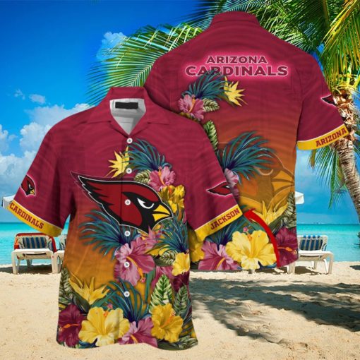 Customized NFL Arizona Cardinals Hawaii Shirt Tropical Flower Aloha Shirt