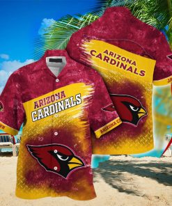 Customized NFL Arizona Cardinals Hawaiian Shirt Metal Pattern Aloha Shirt