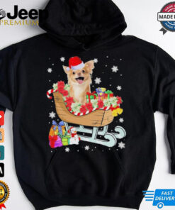 Cute Chihuahua Dog Christmas Santa Hat Xmas Puppy Lover Shirt