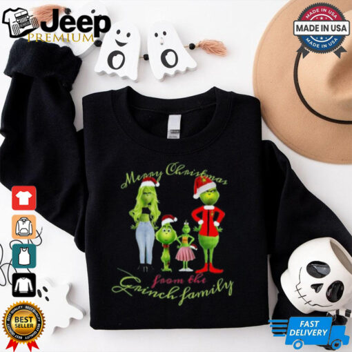 Cute Merry Christmas From The Grinch Family Tee l shirt