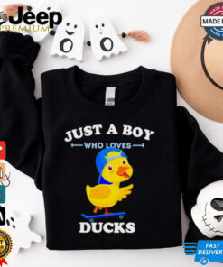 Cute cartoon for duck lover just a boy who loves ducks shirt