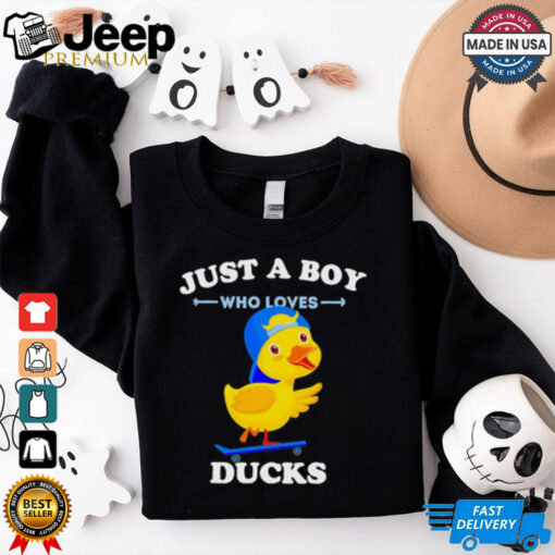 Cute cartoon for duck lover just a boy who loves ducks shirt