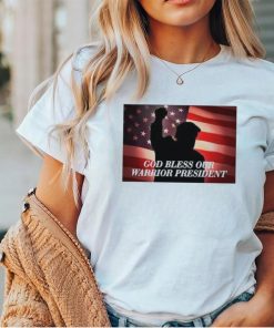 God bless our warrior president Trump flag shirt