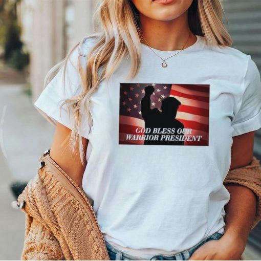 God bless our warrior president Trump flag shirt