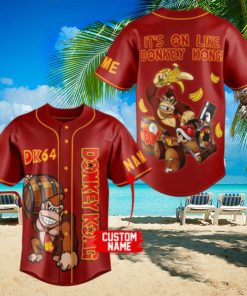 DK64 It’s On Like Donkey Kong Custom Baseball Jersey